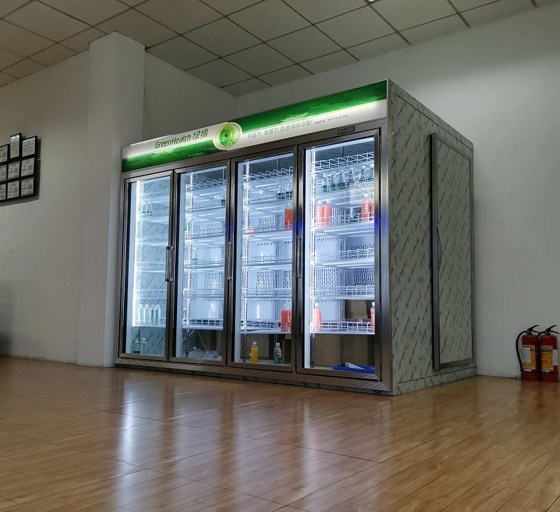 Back Loading Glass Door Walk in Chiller Refrigerator Cold Room