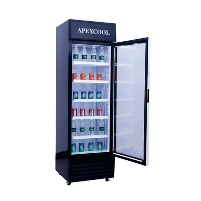 음료용 팬 냉각 450L Colume Glass Door Merchandiser